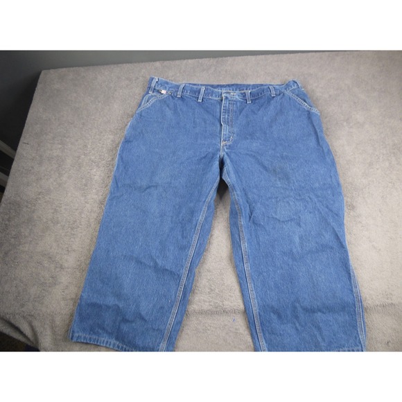 Carhartt Other - Carhartt FR Flame Resistant Dungaree Jeans Mens 46x21 Blue Denim FRB13-DNM CAT 2